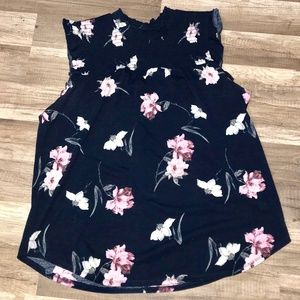 Navy Sleeveless blouse